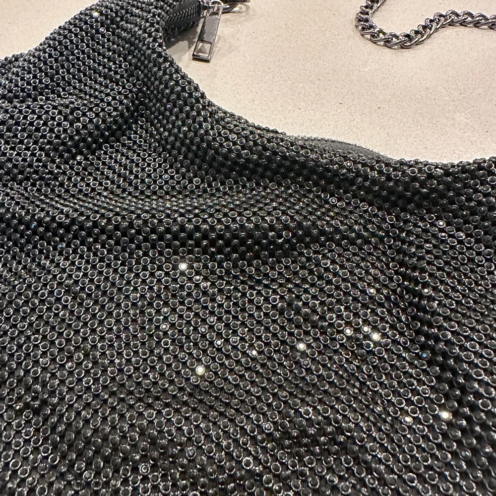 Anthropologie Crescent Rhinestone Bag - Picture 6 of 8